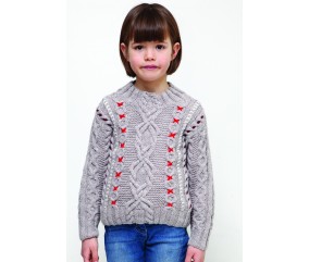 Pull à torsades brodées - BERGÈRE DE FRANCE