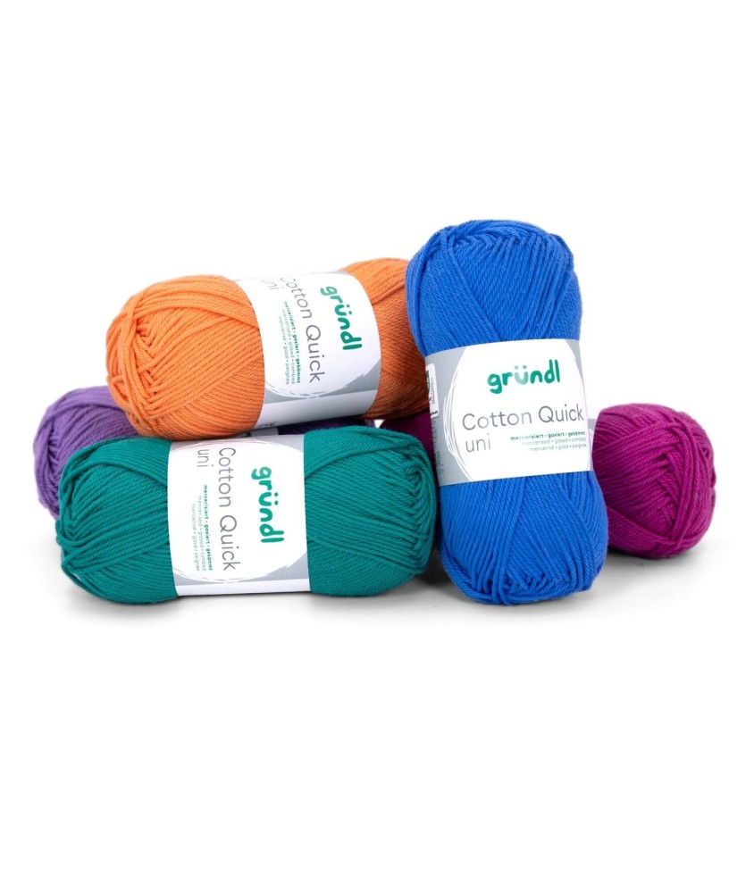 Assortiment de pelotes Cotton Quick Uni Gründl