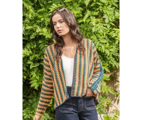 Veste multicolore au crochet Cleonie - BERGÈRE DE FRANCE