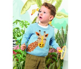 Pull manches longues jacquard girafe Come - BERGÈRE DE FRANCE