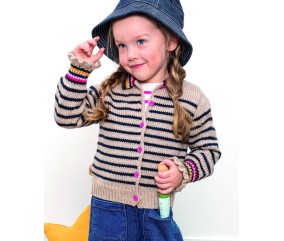 Gilet rayé col fantaisie Bess - BERGÈRE DE FRANCE