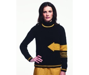 Pull jacquard graphique col rond - BERGÈRE DE FRANCE