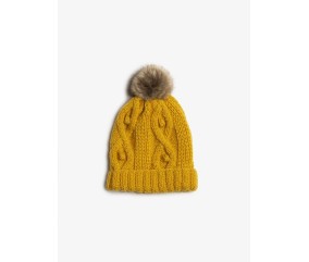 Bonnet à torsades pompon fourrure - BERGÈRE DE FRANCE