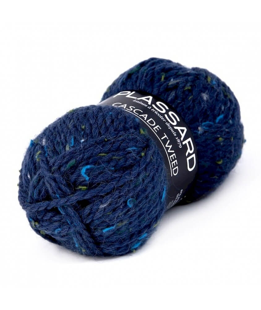 Pelote de laine à tricoter CASCADE TWEED - Plassard BLEU 27