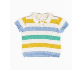 Polo rayé bébé coton Camille - BERGÈRE DE FRANCE