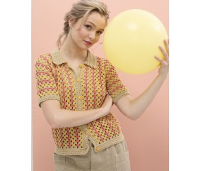 Gilet au crochet manches courtes Clotilde - BERGÈRE DE FRANCE