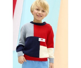 Pull col rond color block Clovis - BERGÈRE DE FRANCE