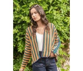 Veste multicolore au crochet Cleonie - BERGÈRE DE FRANCE