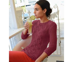 Pull ajouré en coton Coralia - BERGÈRE DE FRANCE