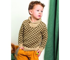Pull jacquard col châle Colin - BERGÈRE DE FRANCE