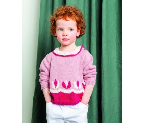 Pull jacquard col volant Colette - BERGÈRE DE FRANCE