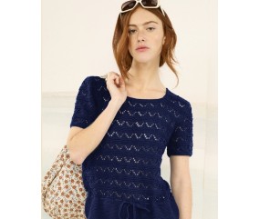Pull ajouré manches courtes Coline - BERGÈRE DE FRANCE