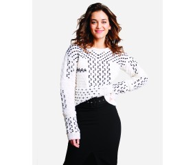 Pull rebrodé à col roulotte - BERGÈRE DE FRANCE
