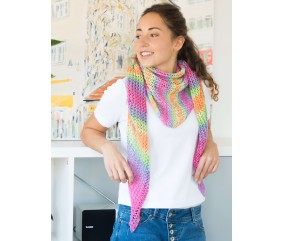 E-MODELE - CHÂLE EN POINT DE FILET COTTON QUICK BATIK - GRÜNDL
