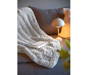 E-MODELE - COUVERTURE MOELLEUSE EN POINT DE DAMIER FUNNY DOTS BIG - GRÜNDL