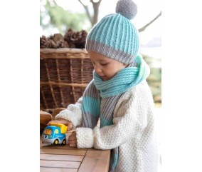 E-MODELE - ÉCHARPE ET BONNET ENFANT BABY UNI - GRÜNDL
