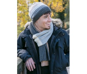 E-MODELE - ÉCHARPE HOMME 4 COULEURS HAPPY UNI - GRÜNDL