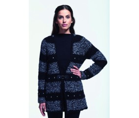 Veste bouclée à rayures Thée - BERGÈRE DE FRANCE