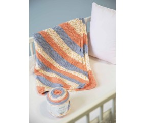 E-MODELE - COUVERTURE BÉBÉ TRICOTÉE EN DIAGONALE LOLLY POP - GRÜNDL