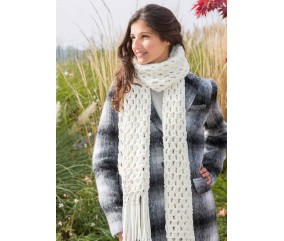 E-MODELE - ÉCHARPE À FRANGES AU CROCHET FUNNY - GRÜNDL