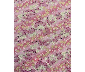 Tissu coton japonais fleuri