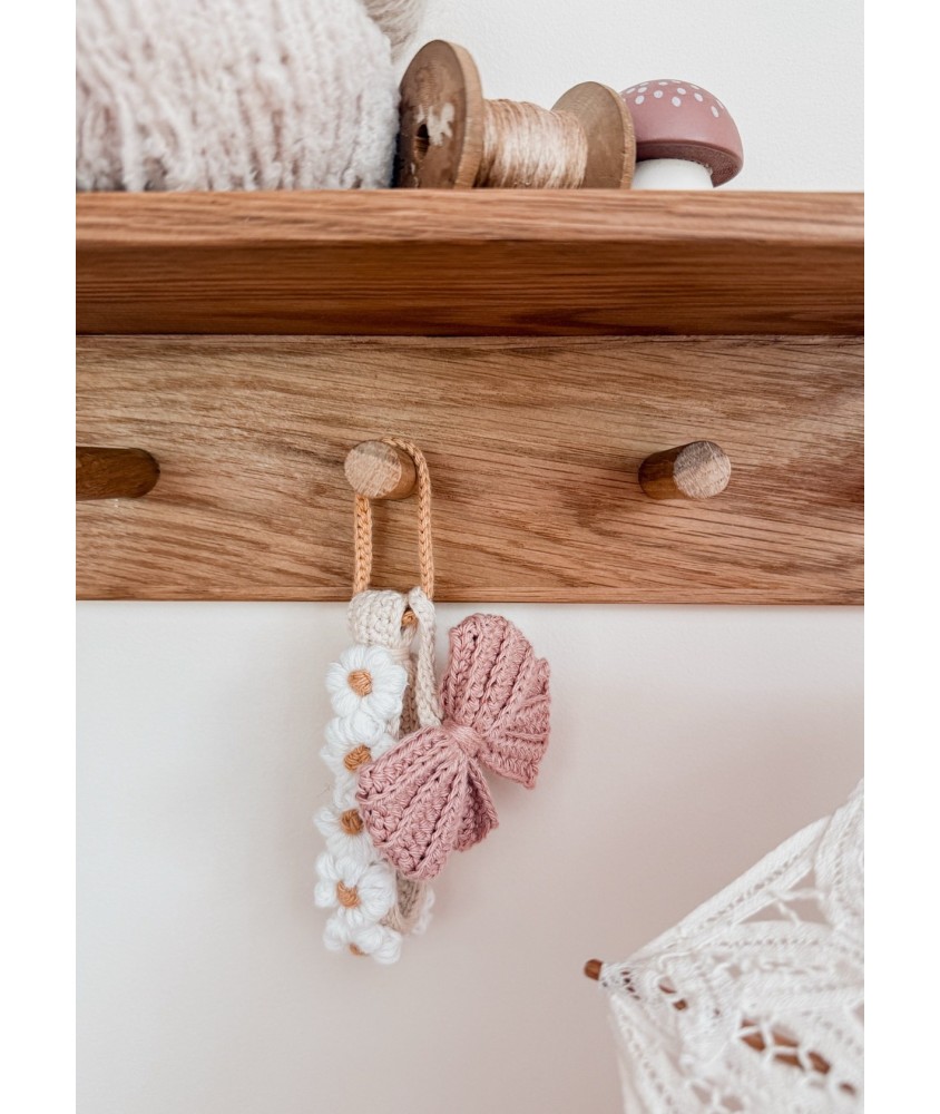 Porte-cles OCTOBRE ROSE BY ANNAB Phildar - patron tricot PDF (photo du modèle réalisé)
