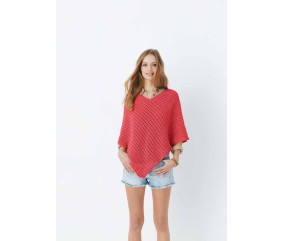 Poncho AU CROCHET PHIL RUSTIQUE Phildar - patron crochet femme PDF (photo du modèle porté)