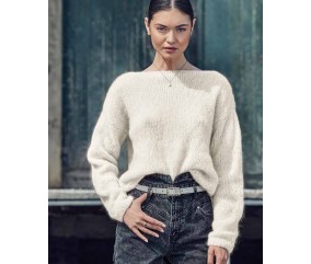 Pull ROSY Phildar - patron tricot femme PDF (photo du modèle porté)