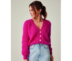 Gilet ERNEST Phildar - patron tricot femme PDF (photo du modèle porté)