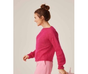 Pull ELIZA Phildar - patron tricot femme PDF (photo du modèle porté)