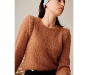 Pull YANELLE Phildar - patron tricot femme PDF (photo du modèle porté)