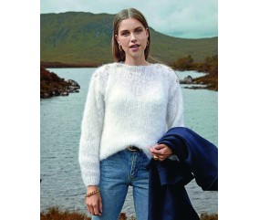 Pull ORLANE Phildar - patron tricot femme PDF (photo du modèle porté)