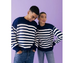Pull DANIEL Pingouin - patron tricot PDF (photo du modèle porté)