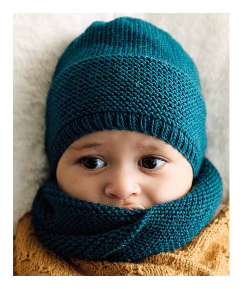 Bonnet et snood bébé Ulys - Patron tricot Phildar