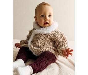 E-MODELE LAYETTE - PALETOT UZES - PHILDAR