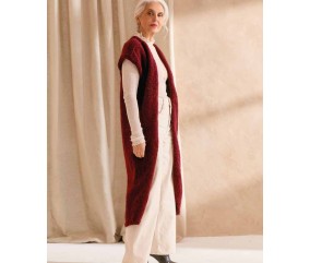 E-MODELE FEMME - LONG GILET ROSA - PHILDAR