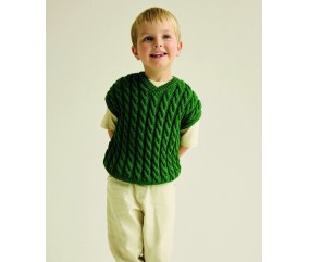 Pull sans manches TANGUY enfant - Patron tricot Phildar
