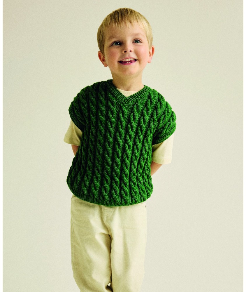 Pull sans manches TANGUY enfant - Patron tricot Phildar