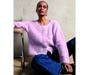 Gilet AUDE mohair et soie - Patron crochet Phildar