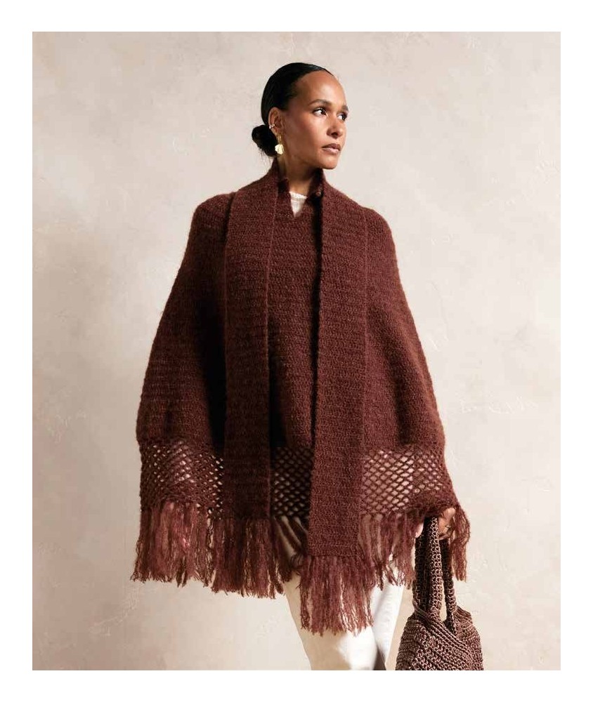 Poncho et écharpe AURÉLIA - Patron crochet Phildar