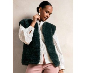 Veste sans manches ADA fourrure - Patron crochet Phildar