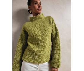 Pull ALICIA col montant - Patron crochet Phildar
