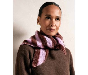 Ensemble chèche beanie AMÉLIA rayé - Patron crochet Phildar