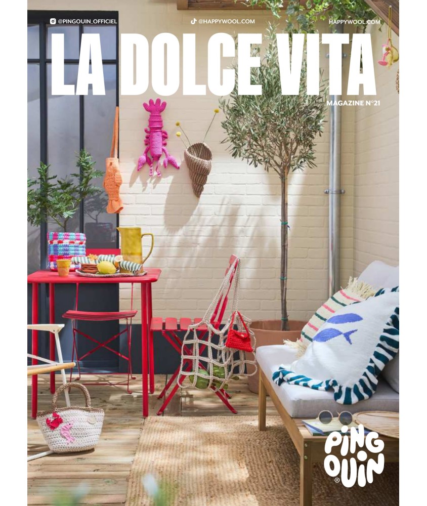 E-catalogue Magazine Pingouin N°21 La Dolce Vita - Catalogue crochet Pingouin