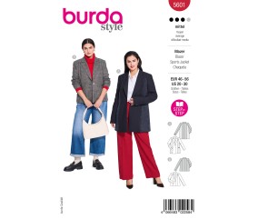 Patron Burda Style n°5601 – Blazer Femme Grandes Tailles 46-56