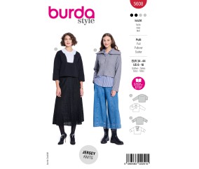 Patron Burda Style n°5608 – Pull Femme Tailles 34-44