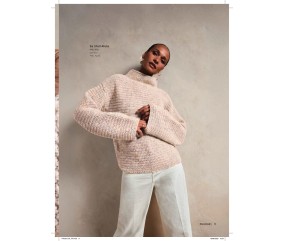 Catalogue Phildar n°279 Femme Crochet Automne/Hiver 2026-2027 - pull rose poudré