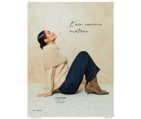 Catalogue Phildar n°280 Femme Tricot Automne/Hiver 2026-2027 - pull beige mohair