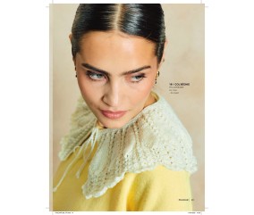 Catalogue Phildar n°280 Femme Tricot Automne/Hiver 2026-2027 - pull jaune col dentelle