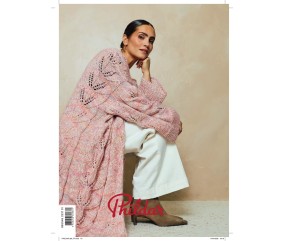 Catalogue Phildar n°280 Femme Tricot Automne/Hiver 2026-2027 - pull rose ajouré